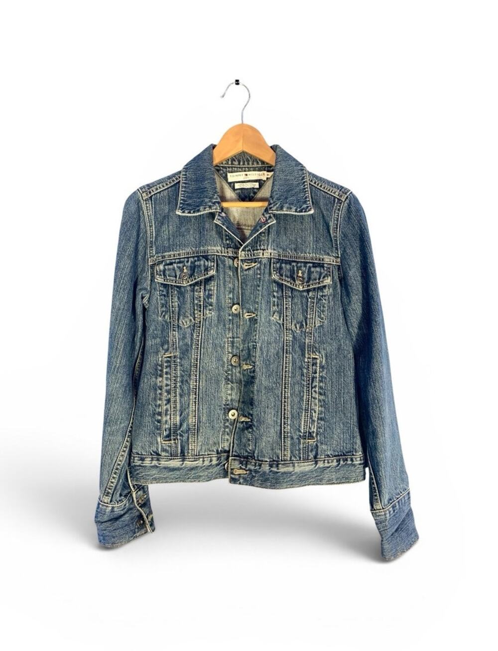 Tommy Hilfiger Denim Blue Jean Jacket, Women’s Medium, Vintage, Y2k, Trucker